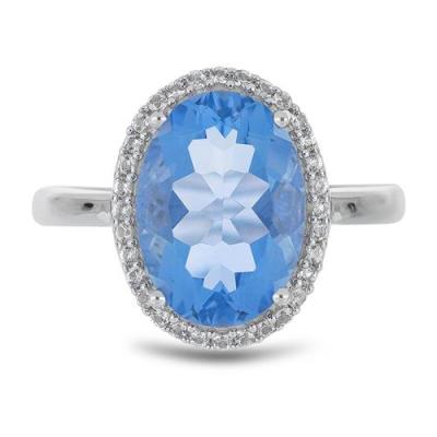 BUY STERLING SILVER COLOUR CHANGE FLOURITE WITH WHITE ZIRCON GEMSTONE BIG STONE RING